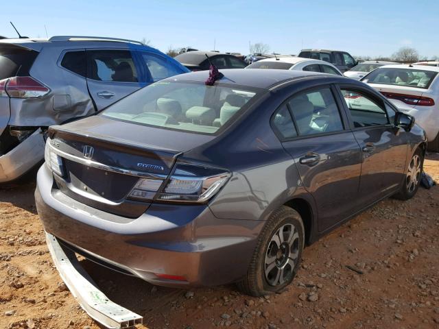 19XFB4F27FE002249 - 2015 HONDA CIVIC HYBR GRAY photo 4