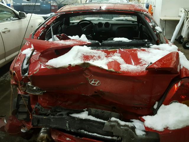 KMHHN65F03U040690 - 2003 HYUNDAI TIBURON GT RED photo 9