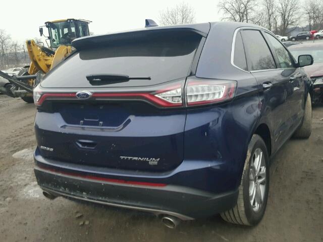 2FMPK4K89GBB12965 - 2016 FORD EDGE TITAN BLUE photo 4