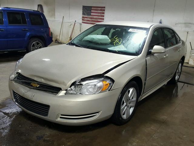 2G1WA5EK7B1148242 - 2011 CHEVROLET IMPALA LS GOLD photo 2