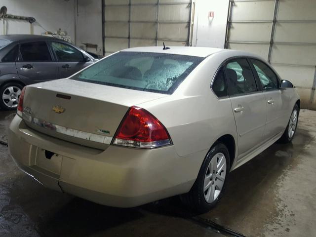 2G1WA5EK7B1148242 - 2011 CHEVROLET IMPALA LS GOLD photo 4