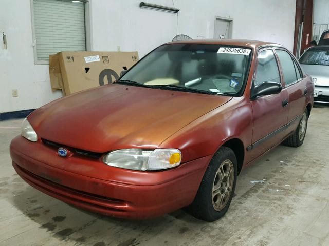 1Y1SK54821Z408900 - 2001 CHEVROLET GEO PRIZM RED photo 2