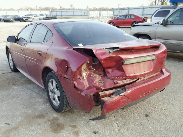 2G2WR554561198701 - 2006 PONTIAC GRAND PRIX წითელი ფოტო 3