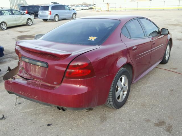 2G2WR554561198701 - 2006 PONTIAC GRAND PRIX წითელი ფოტო 4