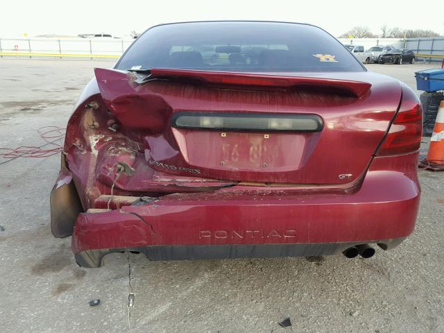 2G2WR554561198701 - 2006 PONTIAC GRAND PRIX წითელი ფოტო 9