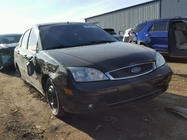 1FAHP34N07W360890 - 2007 FORD FOCUS ZX4 BLACK photo 1