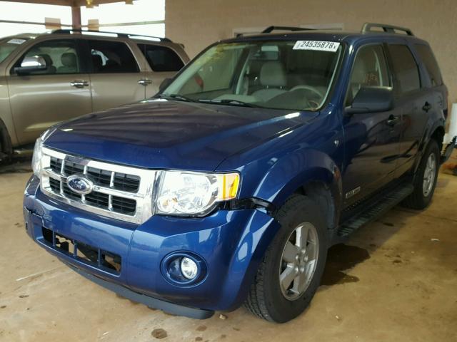 1FMCU03158KB28302 - 2008 FORD ESCAPE XLT BLUE photo 2