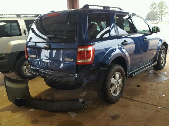 1FMCU03158KB28302 - 2008 FORD ESCAPE XLT BLUE photo 4