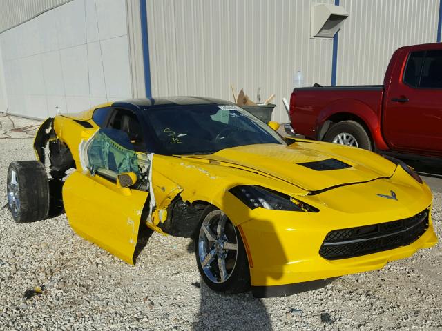 1G1YF2D78E5119549 - 2014 CHEVROLET CORVETTE S YELLOW photo 1