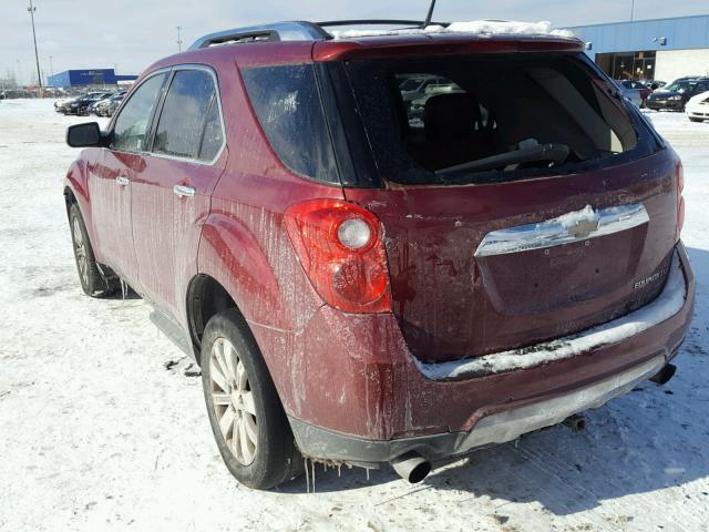 2CNFLFE54B6388008 - 2011 CHEVROLET EQUINOX LT RED photo 3