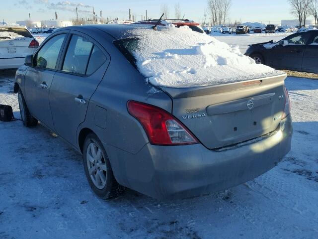 3N1CN7AP5DL884001 - 2013 NISSAN VERSA S GRAY photo 3