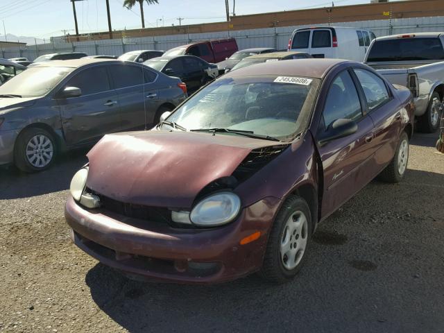 1P3ES46C81D181643 - 2001 PLYMOUTH NEON BASE MAROON photo 2