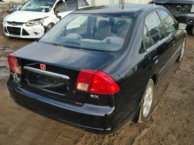 1HGES26771L060164 - 2001 HONDA CIVIC EX შავი ფოტო 4