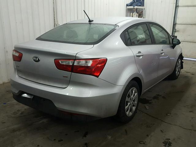 KNADM4A36G6548921 - 2016 KIA RIO LX SILVER photo 4