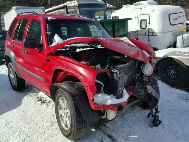 1J4GL48K33W625457 - 2003 JEEP LIBERTY SP RED photo 1