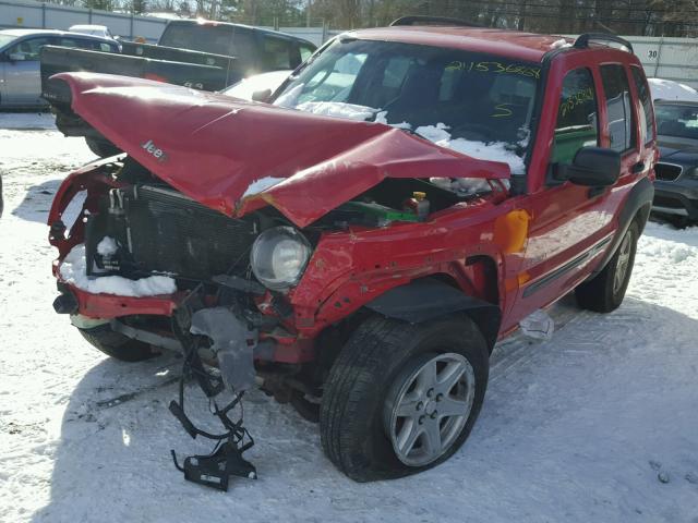 1J4GL48K33W625457 - 2003 JEEP LIBERTY SP RED photo 2