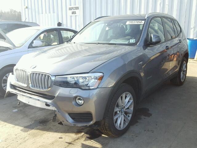5UXWX9C34H0T24949 - 2017 BMW X3 XDRIVE2 Серый фото 2