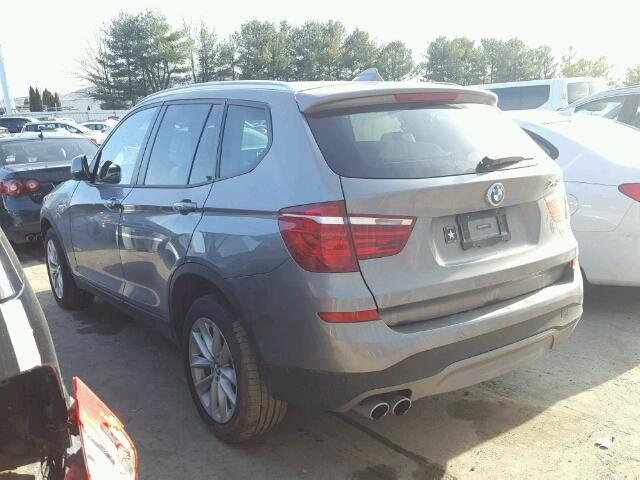 5UXWX9C34H0T24949 - 2017 BMW X3 XDRIVE2 GRAY photo 3