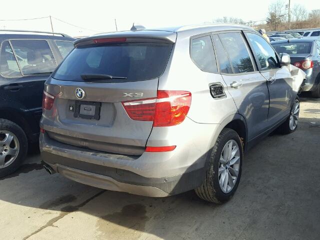 5UXWX9C34H0T24949 - 2017 BMW X3 XDRIVE2 Серый фото 4