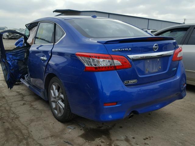 3N1AB7AP9EY244264 - 2014 NISSAN SENTRA S BLUE photo 3