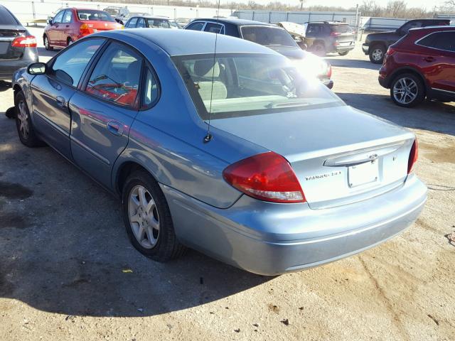 1FAFP56UX7A197184 - 2007 FORD TAURUS SEL TURQUOISE photo 3