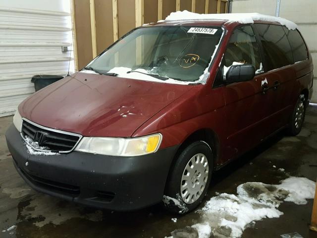 5FNRL18533B038736 - 2003 HONDA ODYSSEY LX RED photo 2