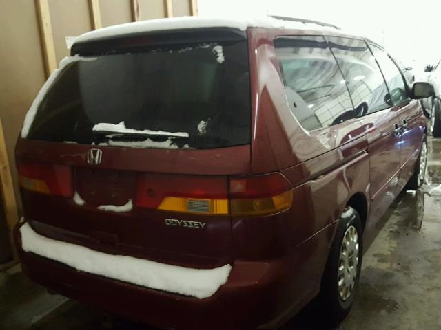 5FNRL18533B038736 - 2003 HONDA ODYSSEY LX RED photo 4