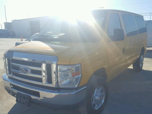 1FTNE2EL1ADA42435 - 2010 FORD ECONOLINE YELLOW photo 2