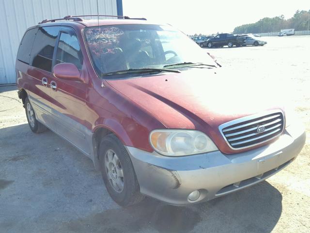 KNDUP131226305927 - 2002 KIA SEDONA EX RED photo 1