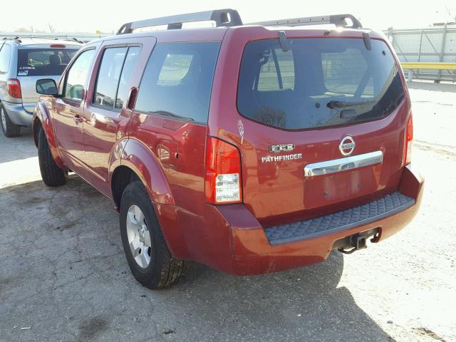 5N1AR18U38C645142 - 2008 NISSAN PATHFINDER RED photo 3