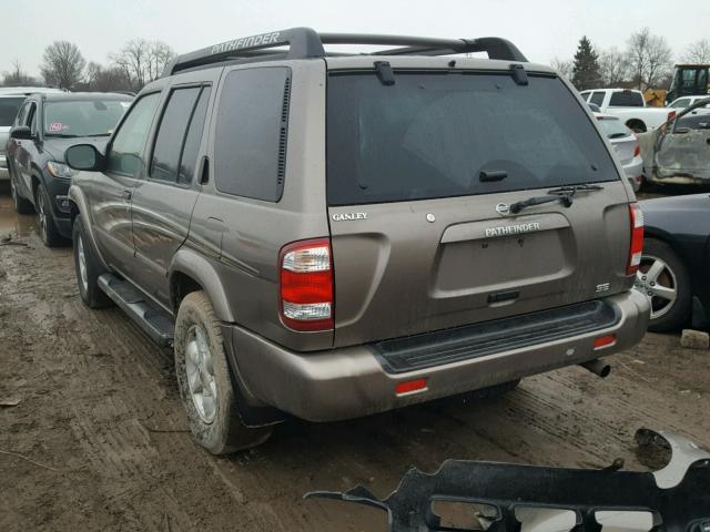 JN8DR09Y42W707347 - 2002 NISSAN PATHFINDER TAN photo 3