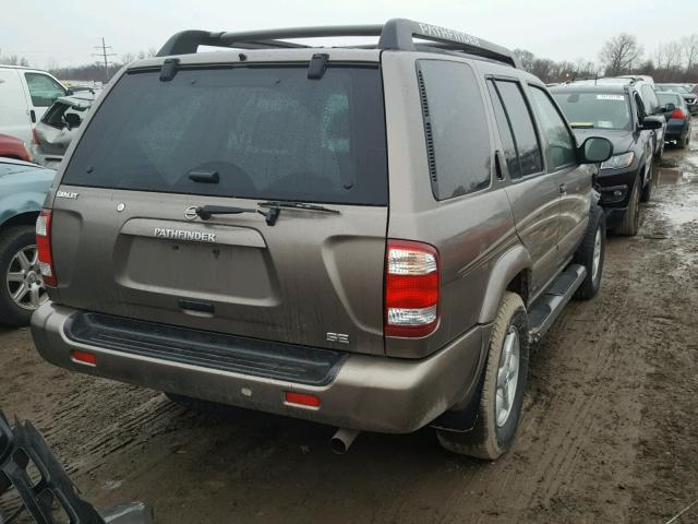 JN8DR09Y42W707347 - 2002 NISSAN PATHFINDER TAN photo 4