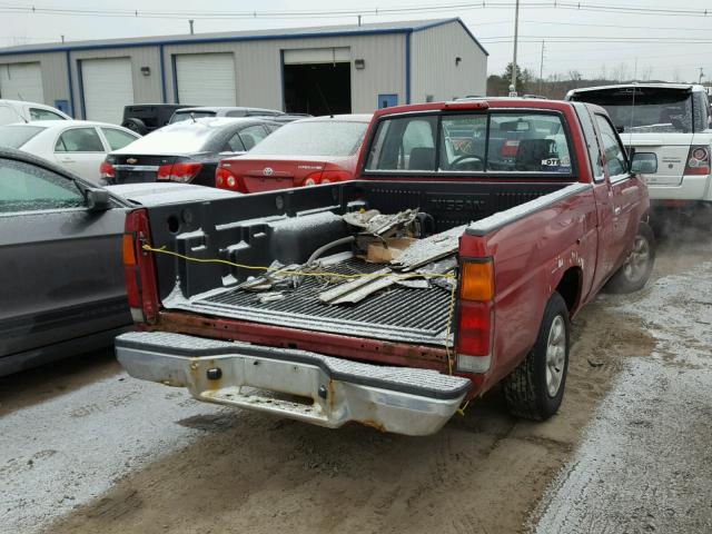 1N6SD16S4VC416650 - 1997 NISSAN TRUCK KING RED photo 4