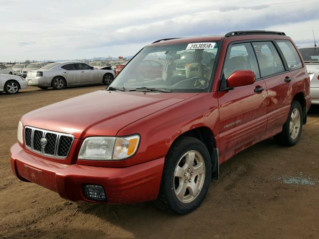 JF1SF65611H717331 - 2001 SUBARU FORESTER S RED photo 2