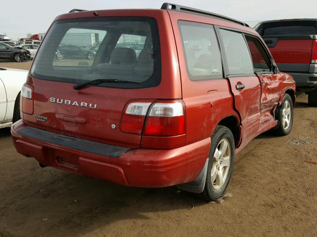 JF1SF65611H717331 - 2001 SUBARU FORESTER S RED photo 4