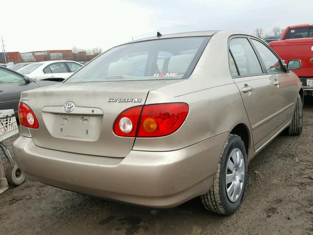 2T1BR38E84C253191 - 2004 TOYOTA COROLLA CE TAN photo 4