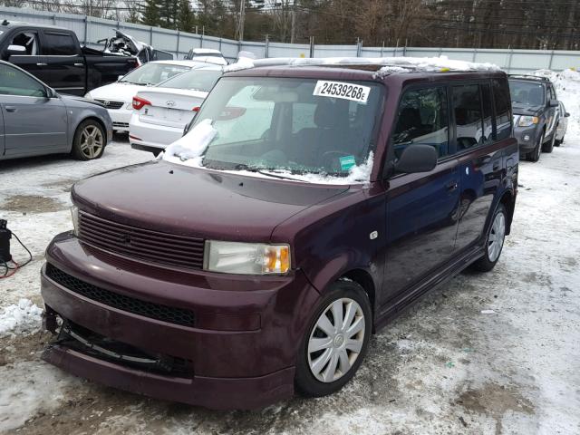 JTLKT324664038601 - 2006 TOYOTA SCION XB MAROON photo 2