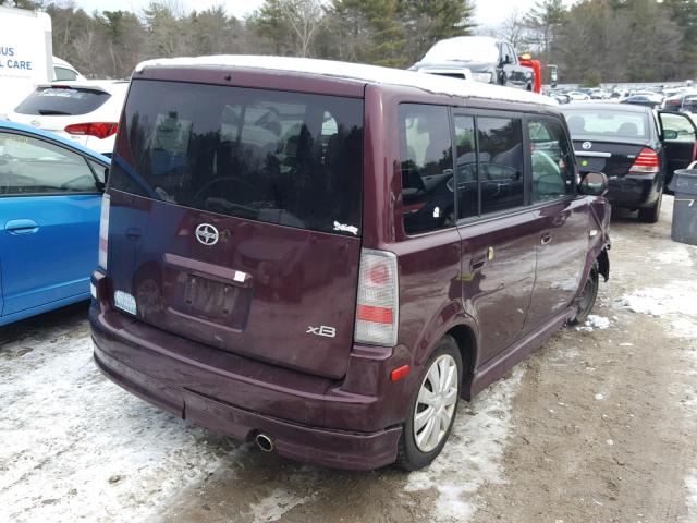 JTLKT324664038601 - 2006 TOYOTA SCION XB 栗色 照片 4