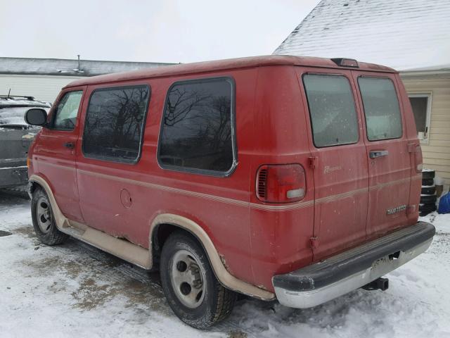 2D6WB11X73K517539 - 2003 DODGE RAM VAN B1 RED photo 3