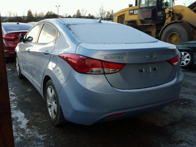 KMHDH4AE9CU386731 - 2012 HYUNDAI ELANTRA GL BLUE photo 3