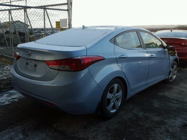 KMHDH4AE9CU386731 - 2012 HYUNDAI ELANTRA GL BLUE photo 4