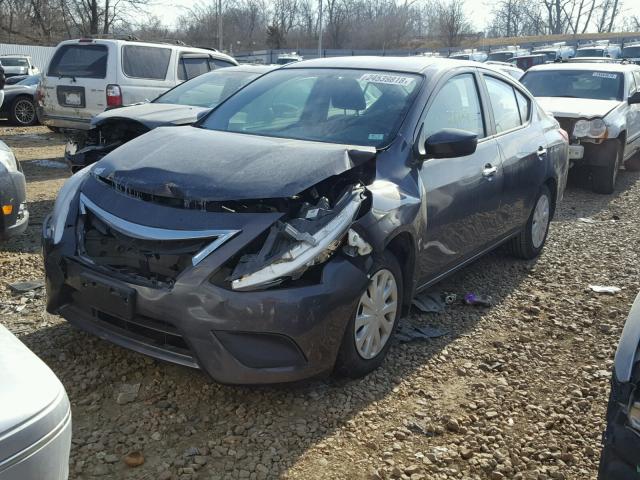 3N1CN7AP5FL874250 - 2015 NISSAN VERSA S GRAY photo 2