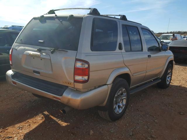 JN8DR07X21W513912 - 2001 NISSAN PATHFINDER GOLD photo 4