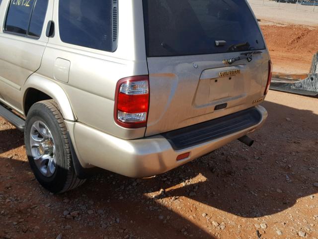 JN8DR07X21W513912 - 2001 NISSAN PATHFINDER GOLD photo 9