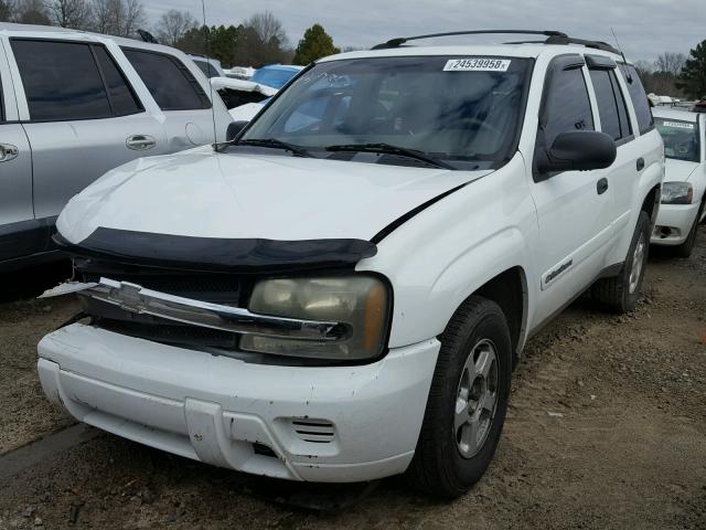 1GNDT13S222365600 - 2002 CHEVROLET TRAILBLAZE WHITE photo 2