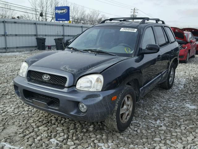 KM8SC13D22U232983 - 2002 HYUNDAI SANTA FE G BLACK photo 2