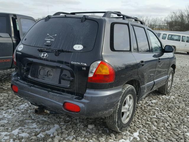 KM8SC13D22U232983 - 2002 HYUNDAI SANTA FE G BLACK photo 4