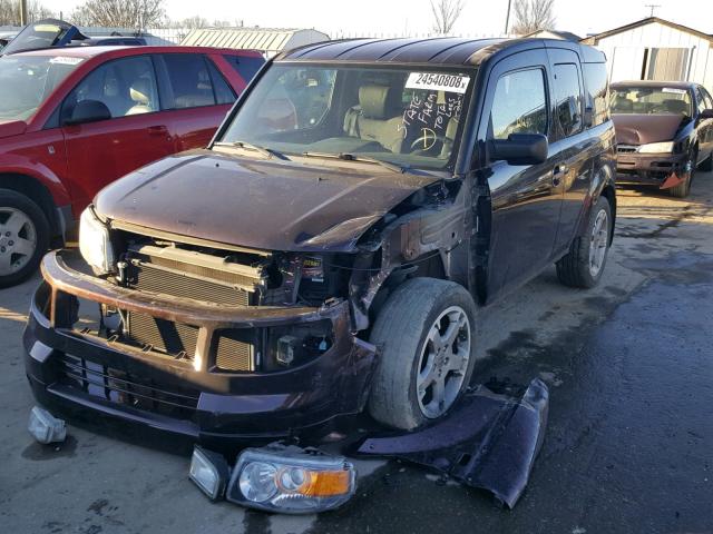 5J6YH18927L004784 - 2007 HONDA ELEMENT SC MAROON photo 2