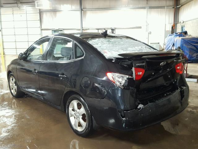 KMHDU46D69U648581 - 2009 HYUNDAI ELANTRA GL BLACK photo 3