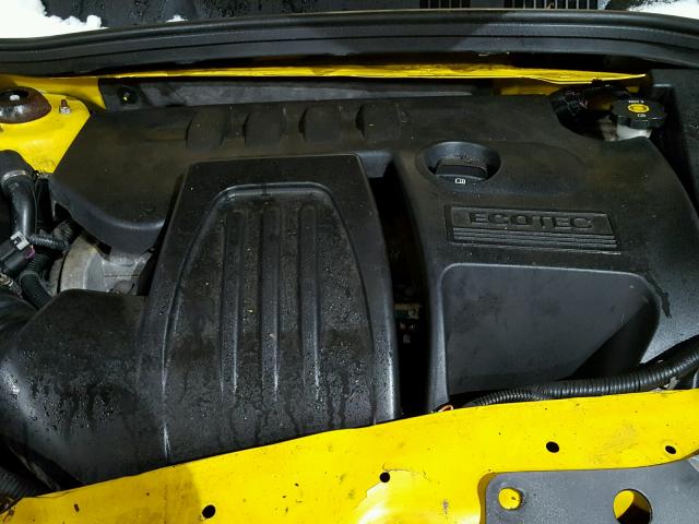 1G2AS18H597184214 - 2009 PONTIAC G5 YELLOW photo 7